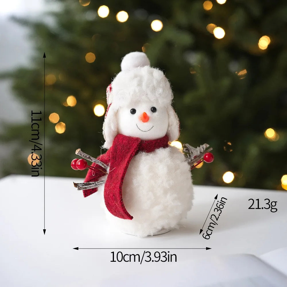 Plush Knitted Christmas Snowman