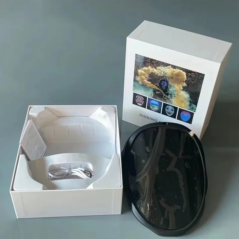 LED Programmable Mask – App Controlled Halloween Light-Up Mask