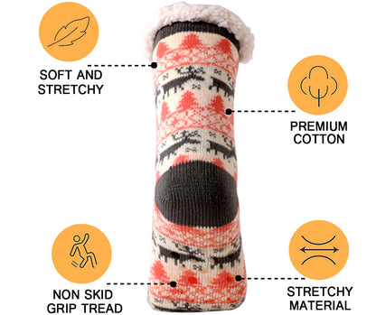 Winter Warm Plush Socks – Christmas Animal Design