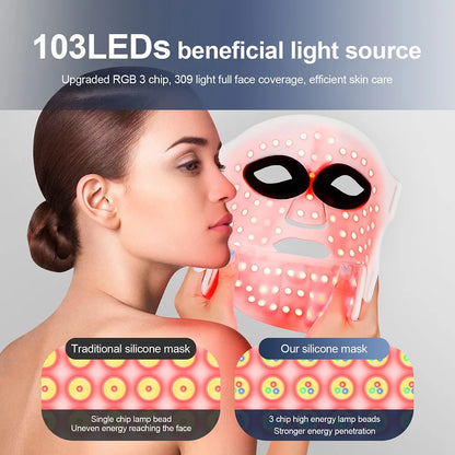 Silicone LED Face & Neck Mask – 7 Color Light Therapy