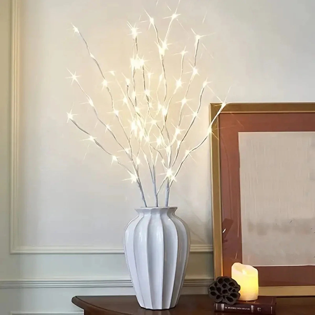 LED White Birch Branch Lights – Festive Twig Lamp