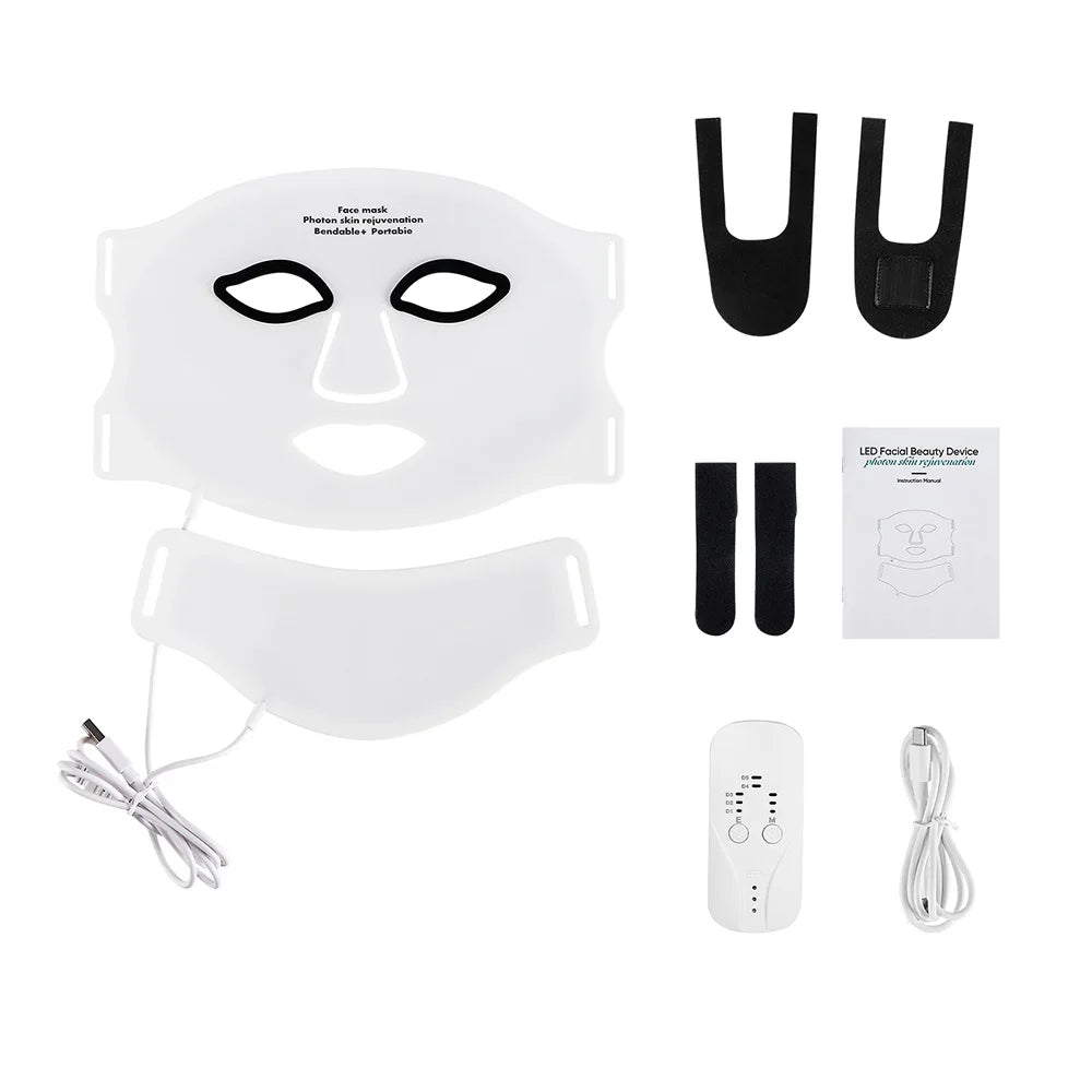 Silicone LED Face & Neck Mask – 7 Color Light Therapy