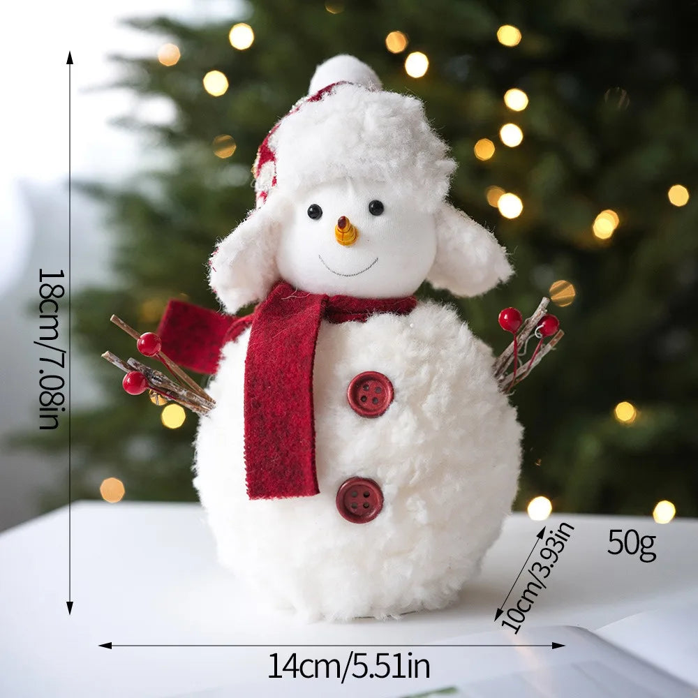 Plush Knitted Christmas Snowman
