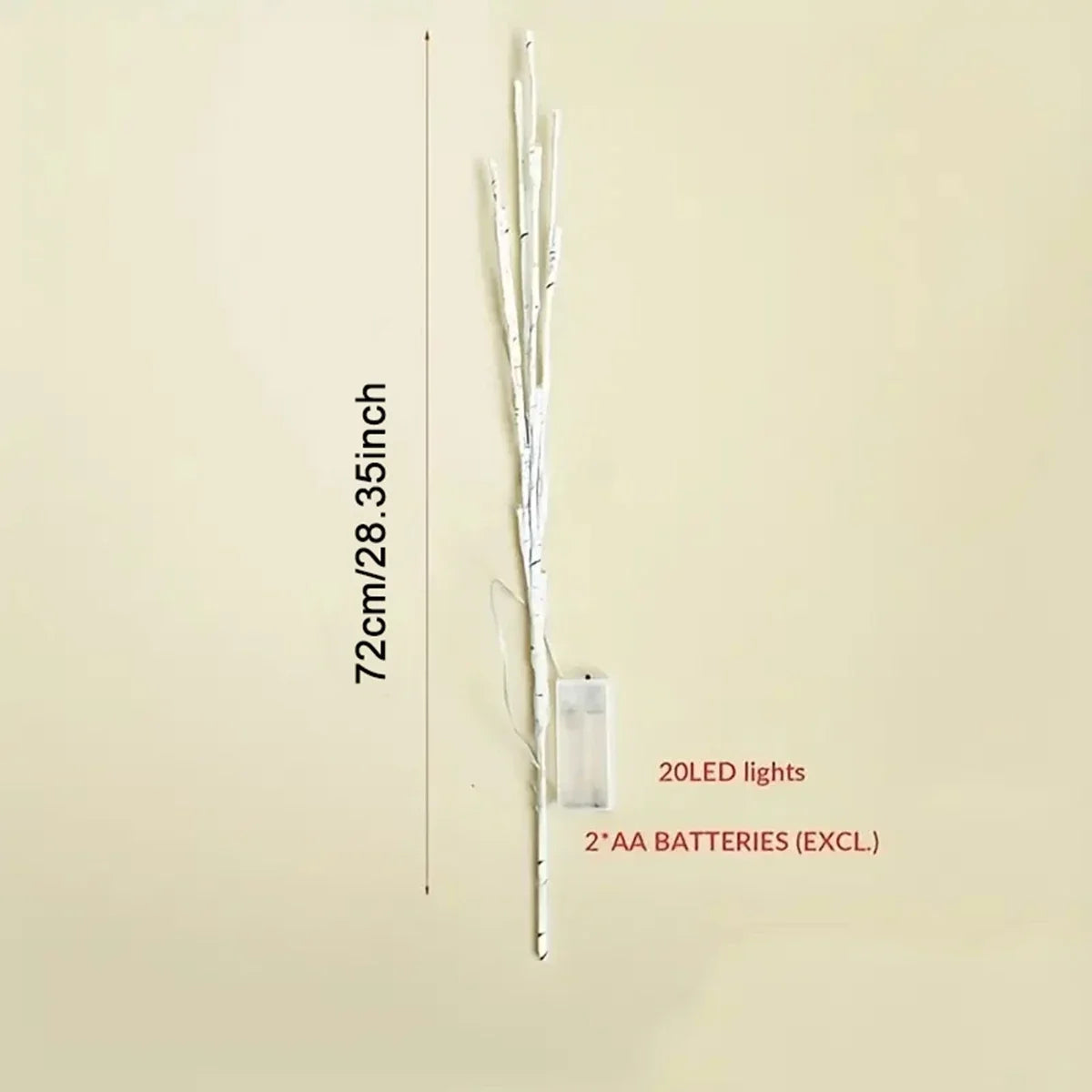LED White Birch Branch Lights – Festive Twig Lamp
