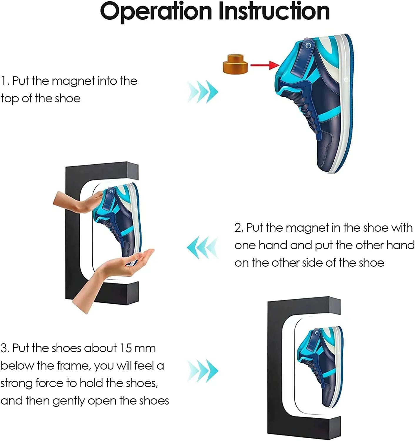 Levitating Shoe Display – Floating LED Sneaker Stand
