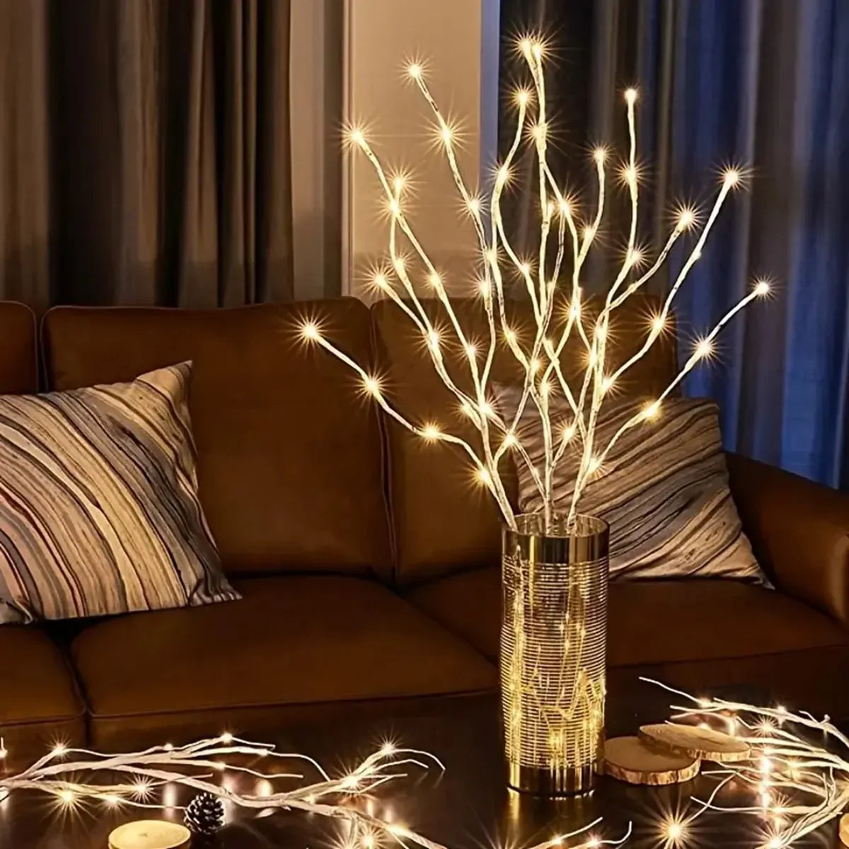 LED White Birch Branch Lights – Festive Twig Lamp