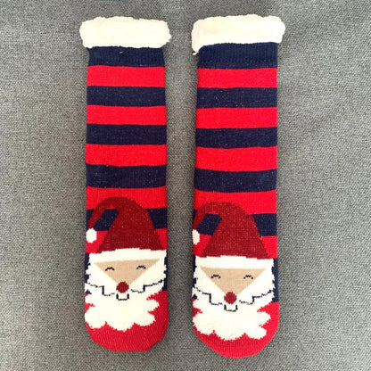 Winter Warm Plush Socks – Christmas Animal Design