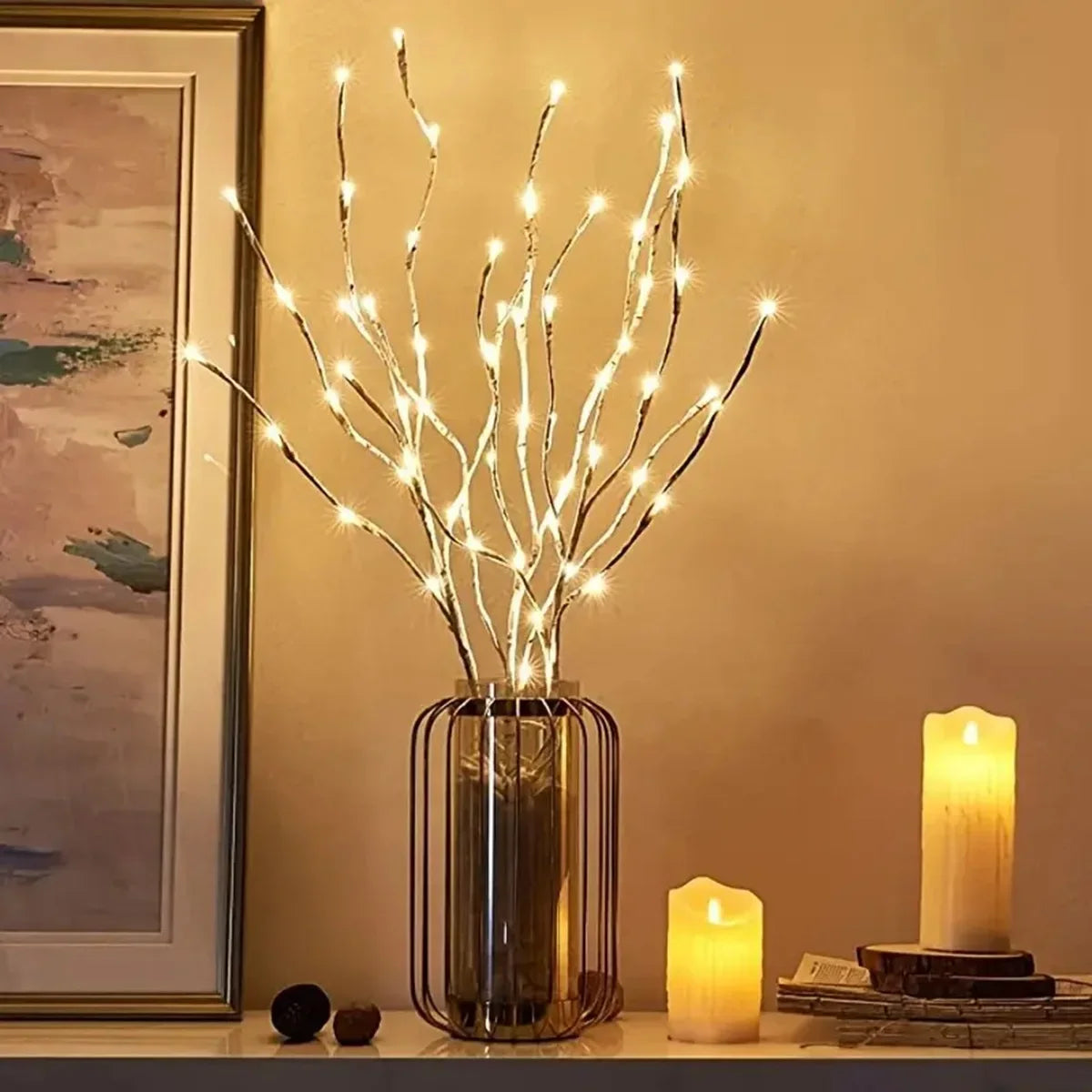 LED White Birch Branch Lights – Festive Twig Lamp