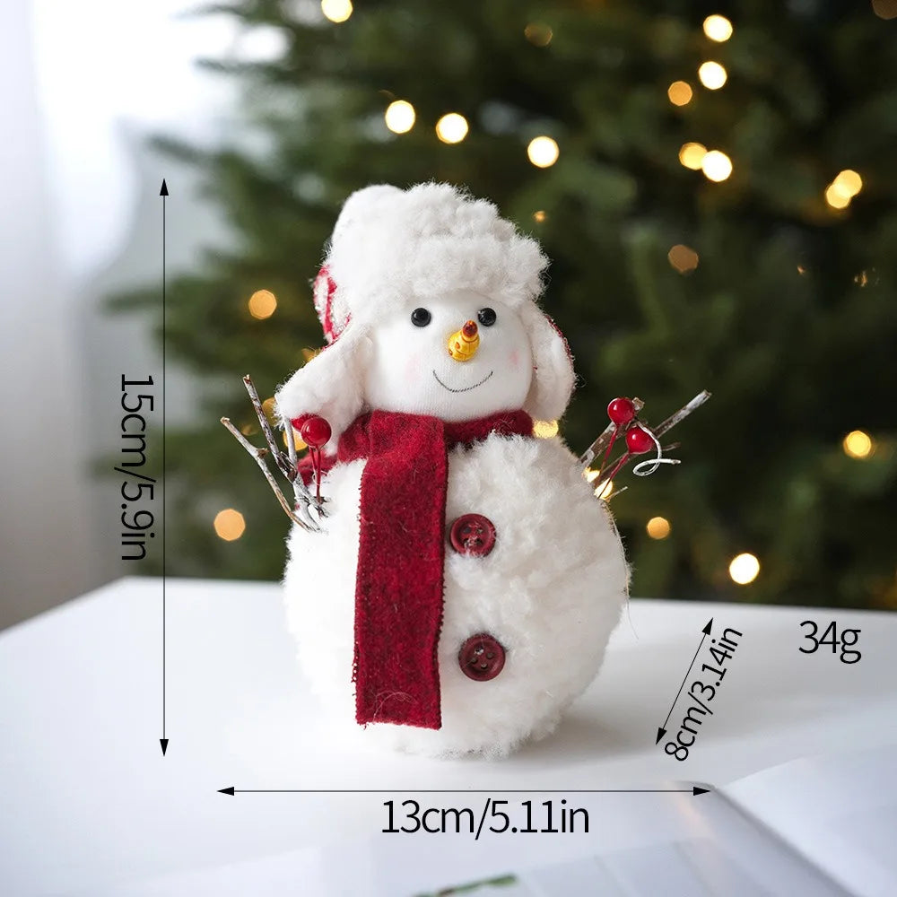 Plush Knitted Christmas Snowman