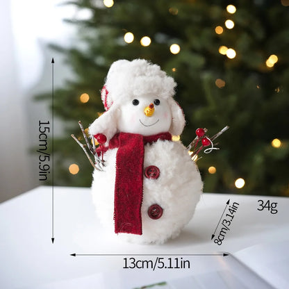 Plush Knitted Christmas Snowman