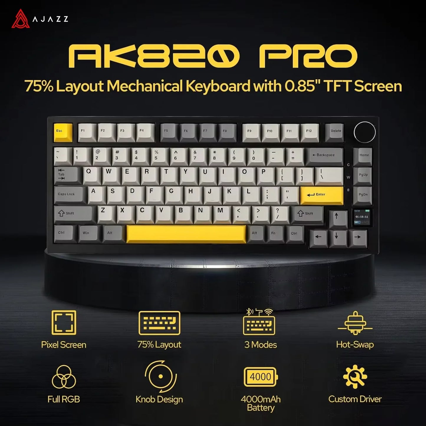 Ajazz AK820/AK820Pro Gaming Mechanical Keyboard