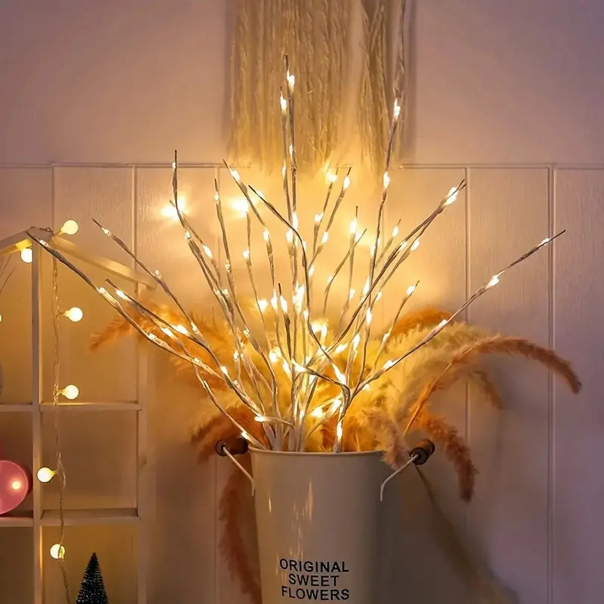LED White Birch Branch Lights – Festive Twig Lamp