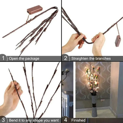 LED White Birch Branch Lights – Festive Twig Lamp