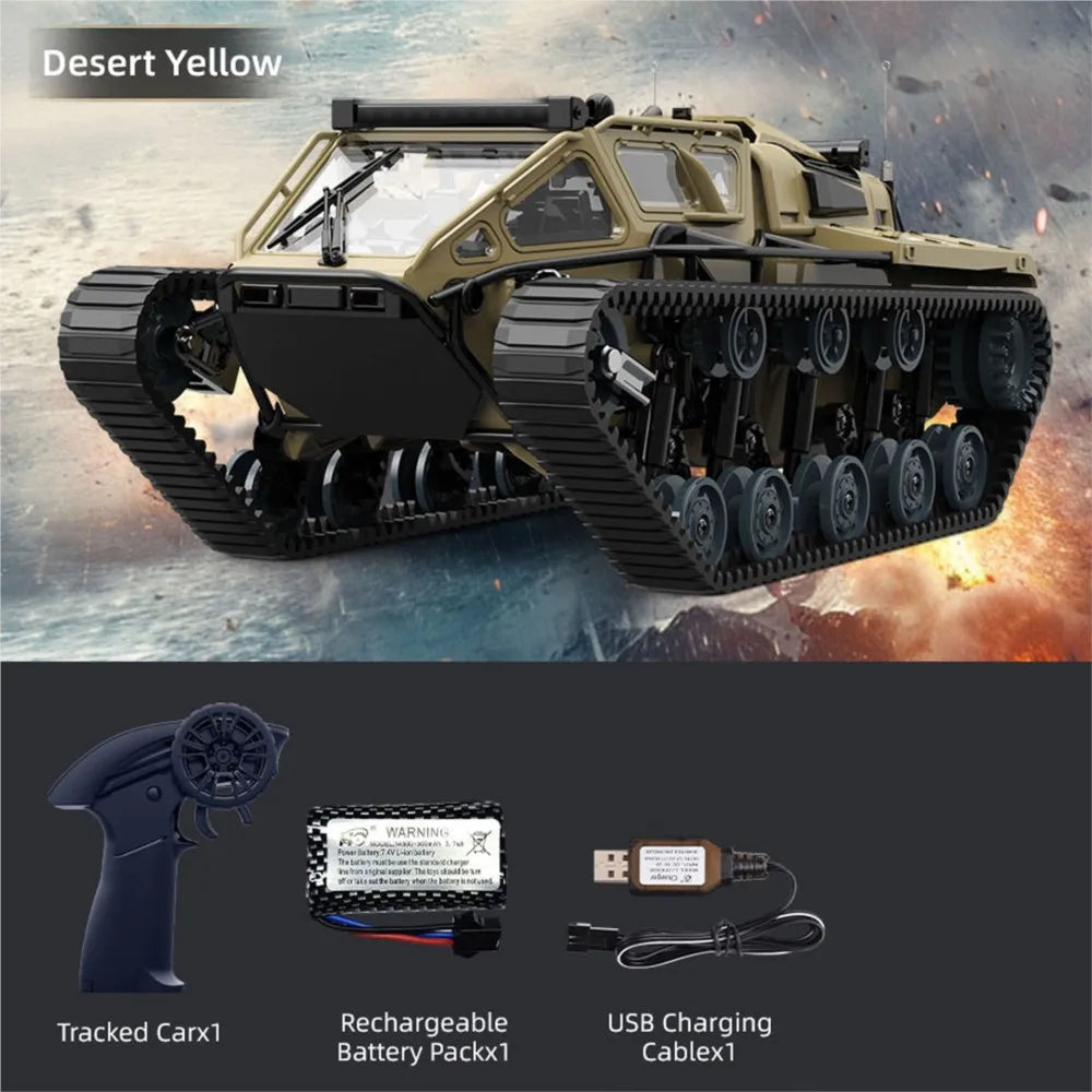 RC Drifting Tracked Off Road Vehicle 1/18 RTR C8812 Remote Control Simulation Model Car LED Lights 360 Degree Rotation Hobby