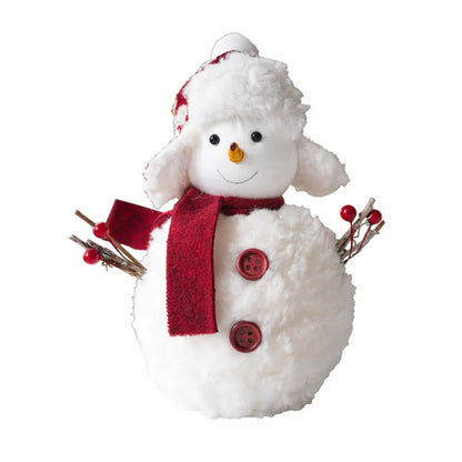 Plush Knitted Christmas Snowman